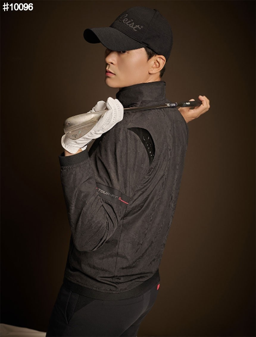 타이틀리스트-상의-국내배송 TOUR-FIT S 주름 원단 스트레치 풀집업 스윙 자켓