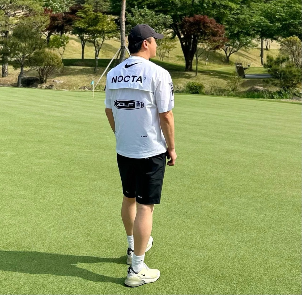 녹타-세트-국내배송 나이* 골프 숏슬리브 크루넥 & 쇼츠 팬츠 세트