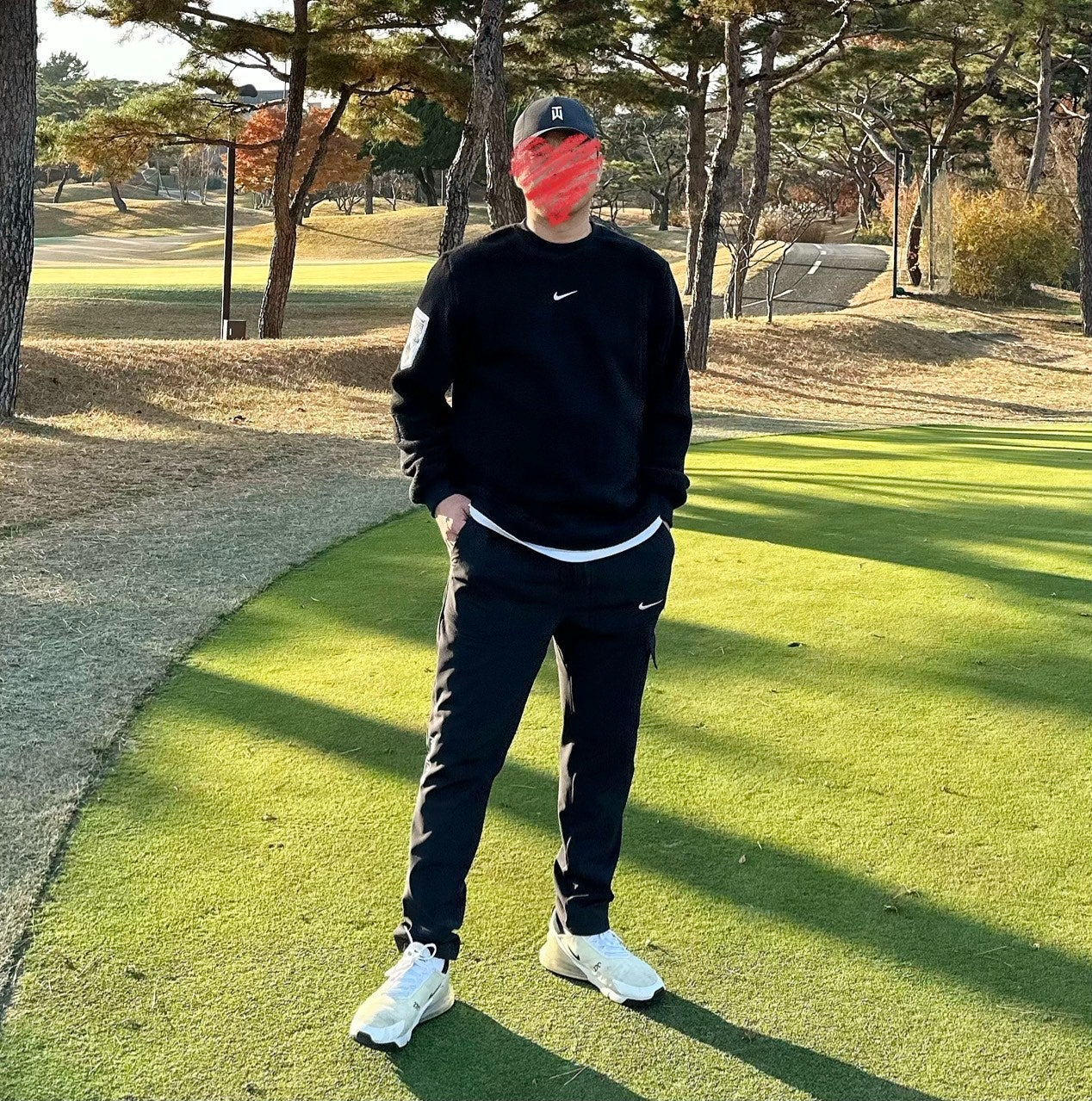 녹타-세트-국내배송 나이* 골프 플리스 크루넥 & 기모 팬츠 세트