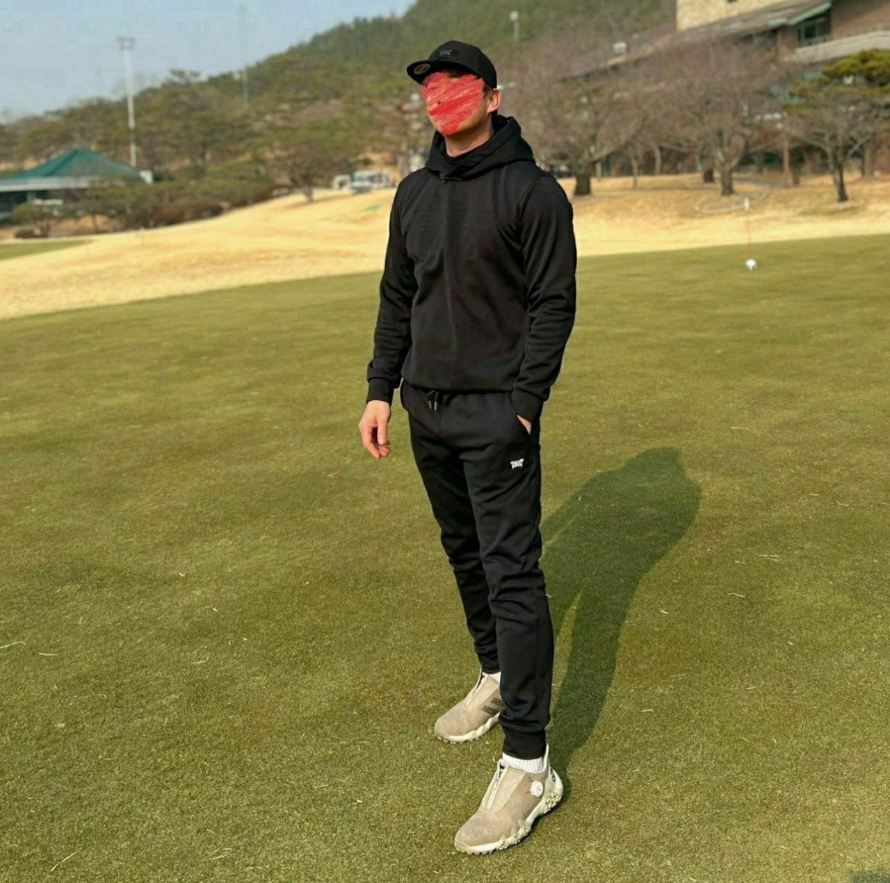 PXG-세트-국내배송 맨즈 엠보로고 풀오버 후디&팬츠 기모set.