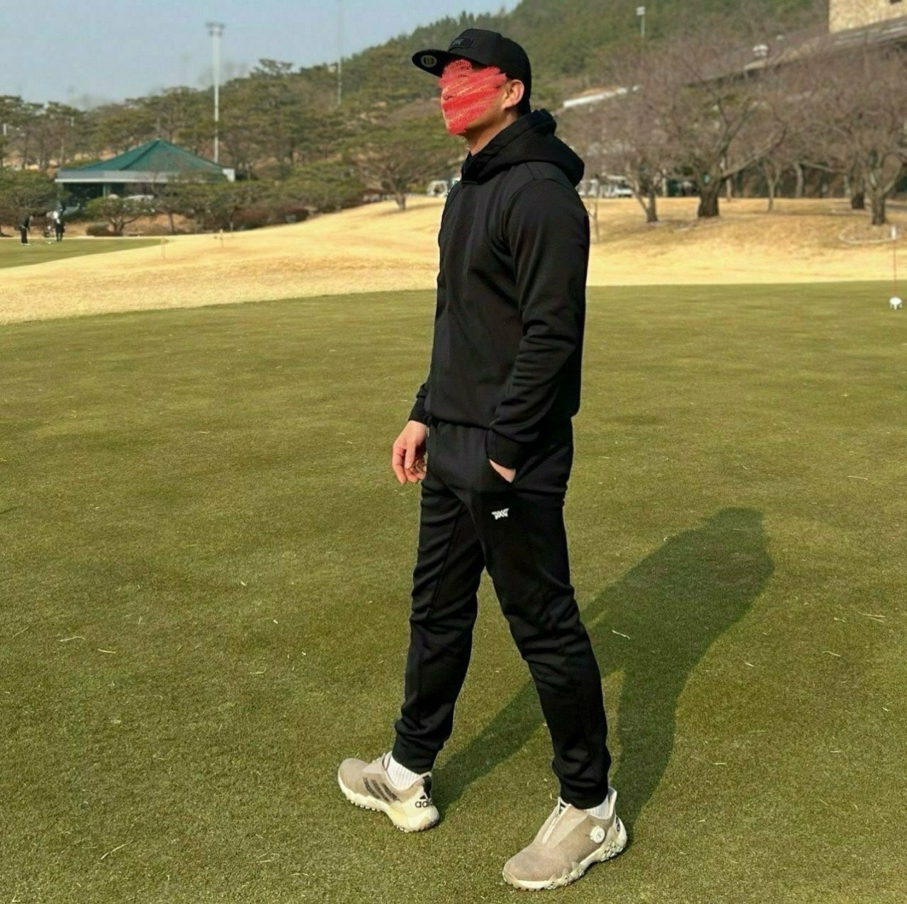 PXG-세트-국내배송 맨즈 엠보로고 풀오버 후디&팬츠 기모set.
