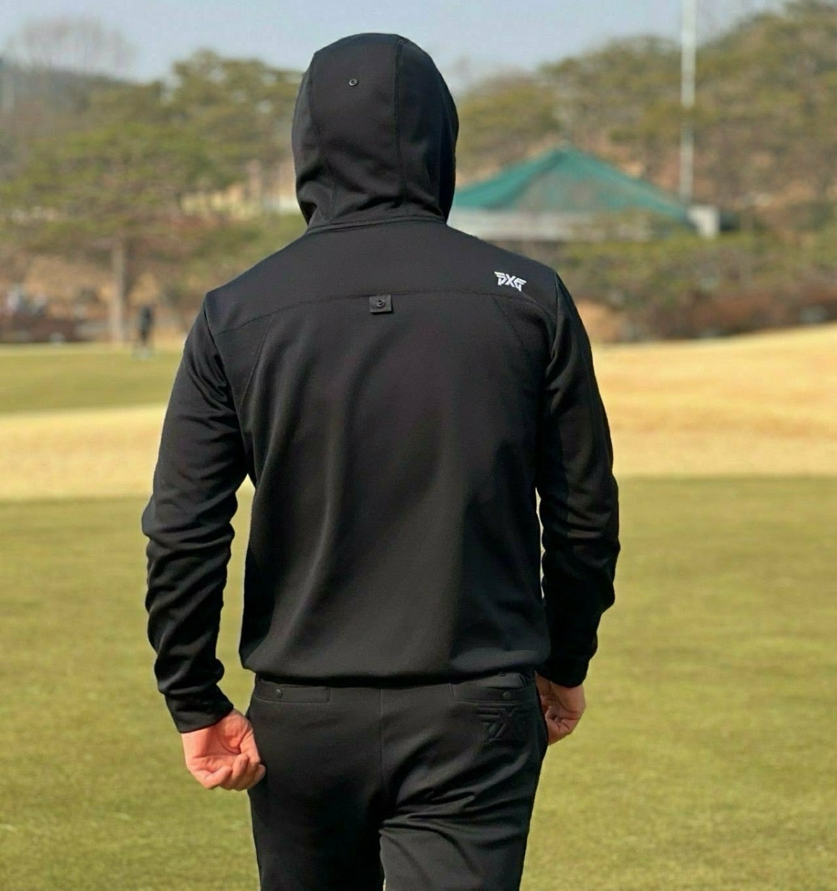 PXG-세트-국내배송 맨즈 엠보로고 풀오버 후디&팬츠 기모set.