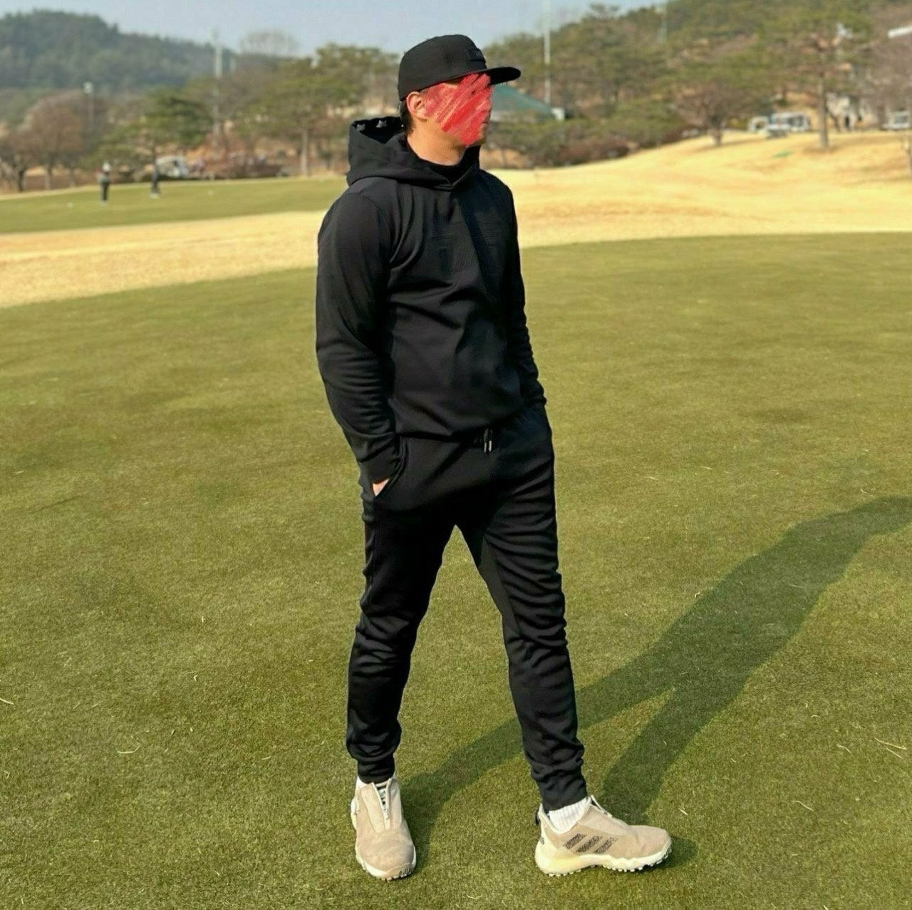 PXG-세트-국내배송 맨즈 엠보로고 풀오버 후디&팬츠 기모set.
