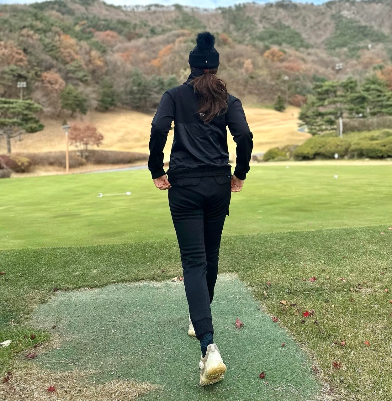 PXG-세트-국내배송 우먼 믹스 후드 맨투맨&우븐 조거팬츠 세트 (WOMEN)