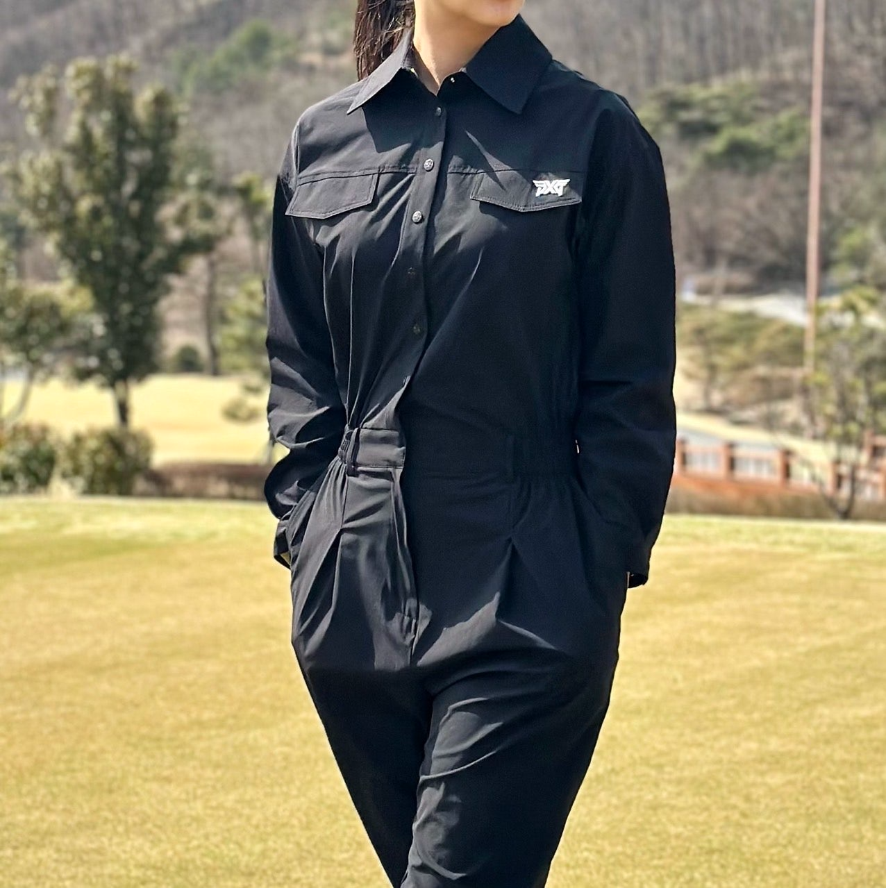 PXG-세트-국내배송 우먼 밀리터리 점프 수트 (MEN)