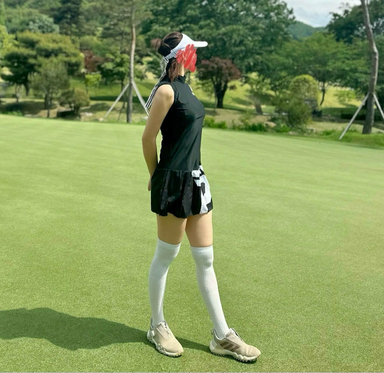 PXG-세트-국내배송 우먼 썸머 빅로고 플렛 원피스