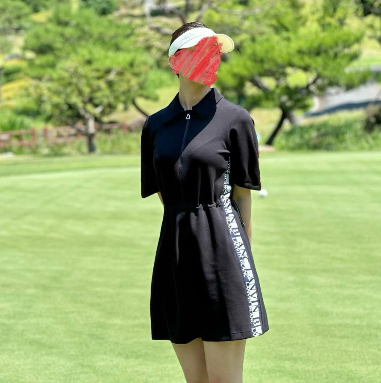 랑방블루-세트-국내배송 컨트라스트 로고 라인 드레스(WOMEN)
