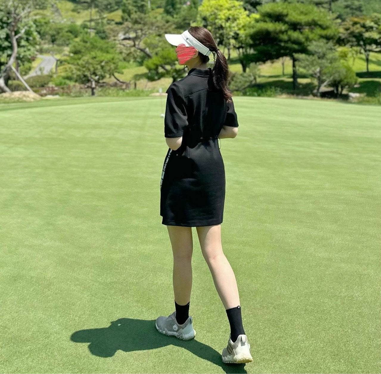 랑방블루-세트-국내배송 컨트라스트 로고 라인 드레스(WOMEN)