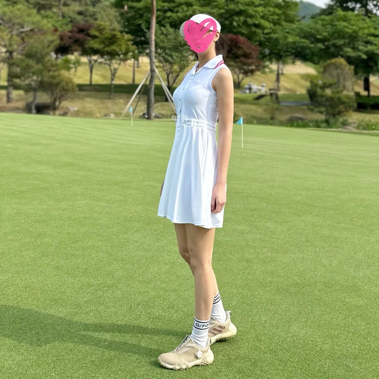 지포어-세트-국내배송 하이브리드 슬리브리스 드레스 (WOMEN)