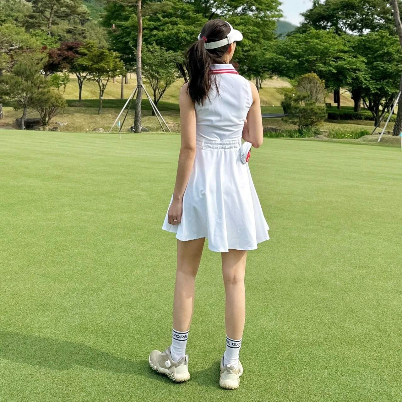 지포어-세트-국내배송 하이브리드 슬리브리스 드레스 (WOMEN)