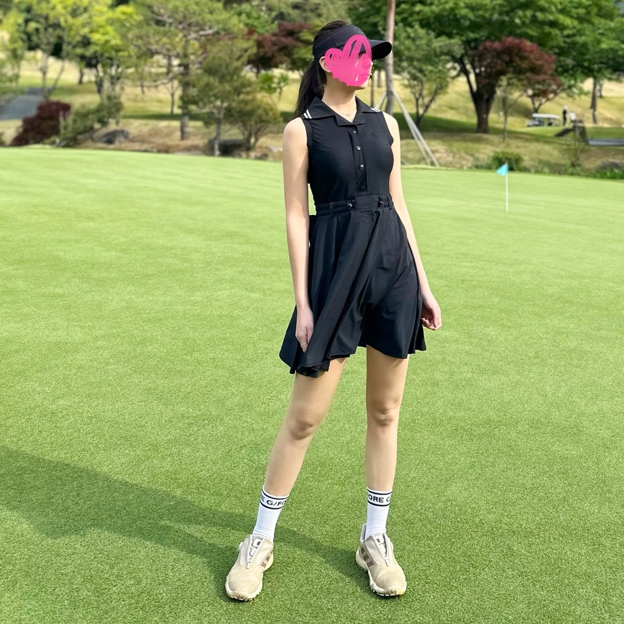 지포어-세트-국내배송 하이브리드 슬리브리스 드레스 (WOMEN)