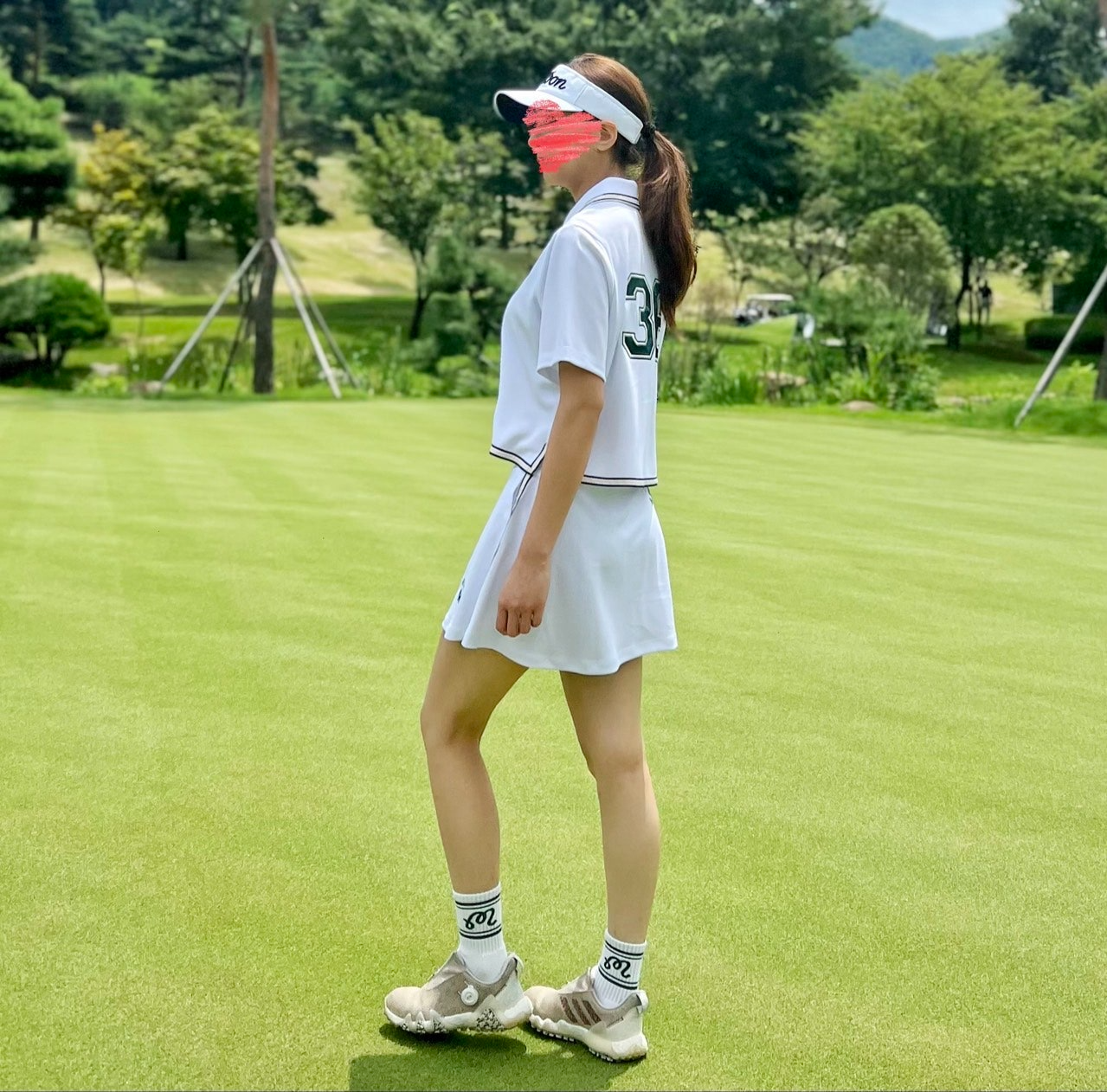 말본-세트-국내배송 36 버킷 버튼업 셔츠&스커트 세트 (WOMAN)