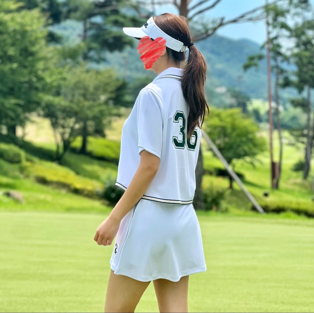 말본-세트-국내배송 36 버킷 버튼업 셔츠&스커트 세트 (WOMAN)