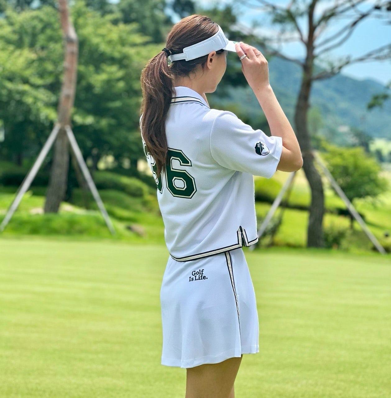 말본-세트-국내배송 36 버킷 버튼업 셔츠&스커트 세트 (WOMAN)