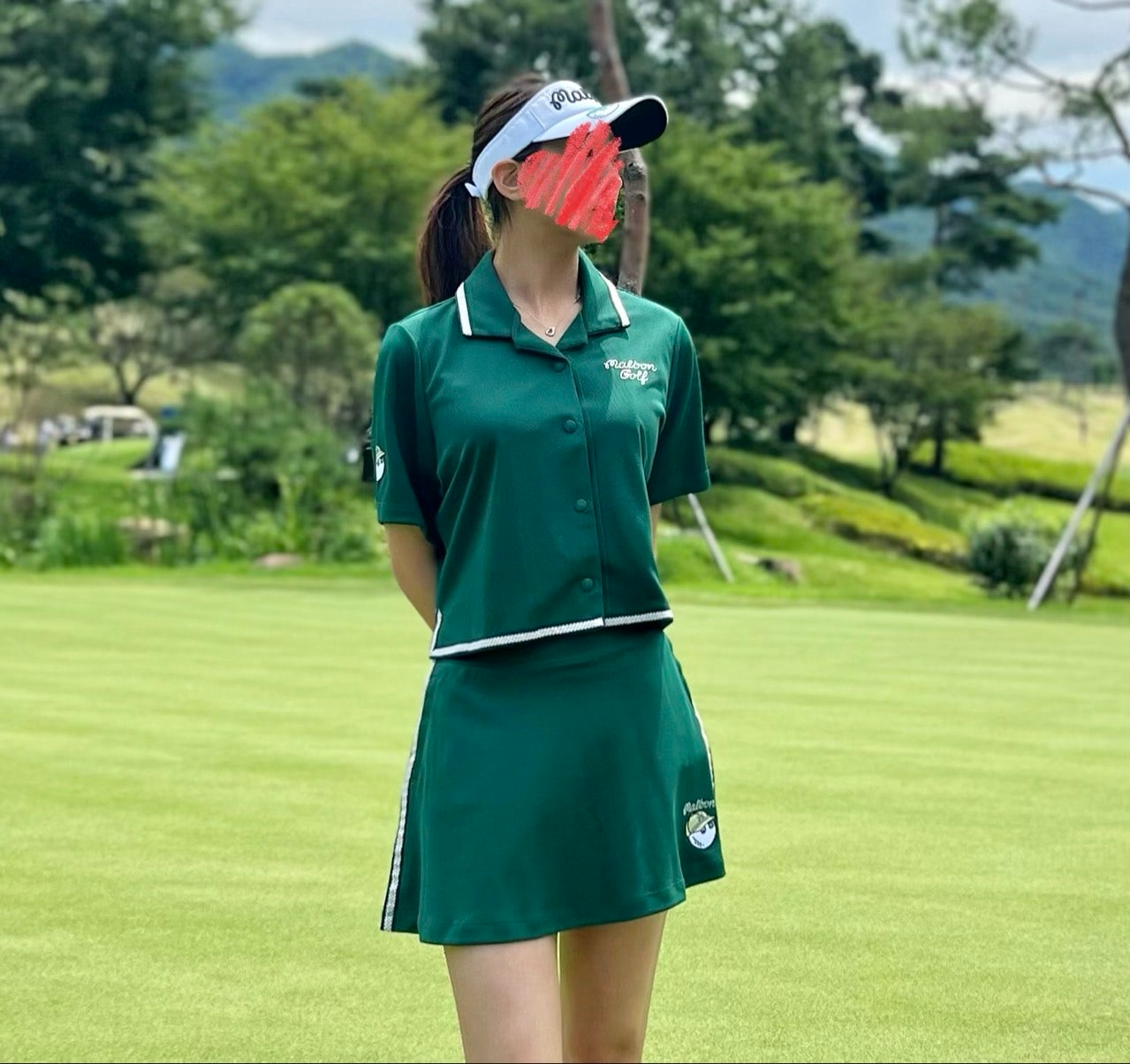 말본-세트-국내배송 36 버킷 버튼업 셔츠&스커트 세트 (WOMAN)