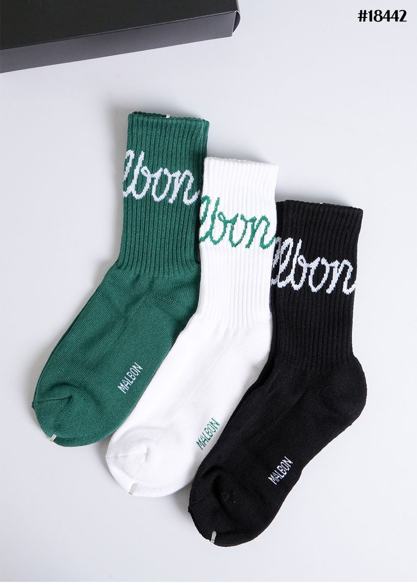 말본-양말-국내배송 로고 크루 삭스 3PCS 셋