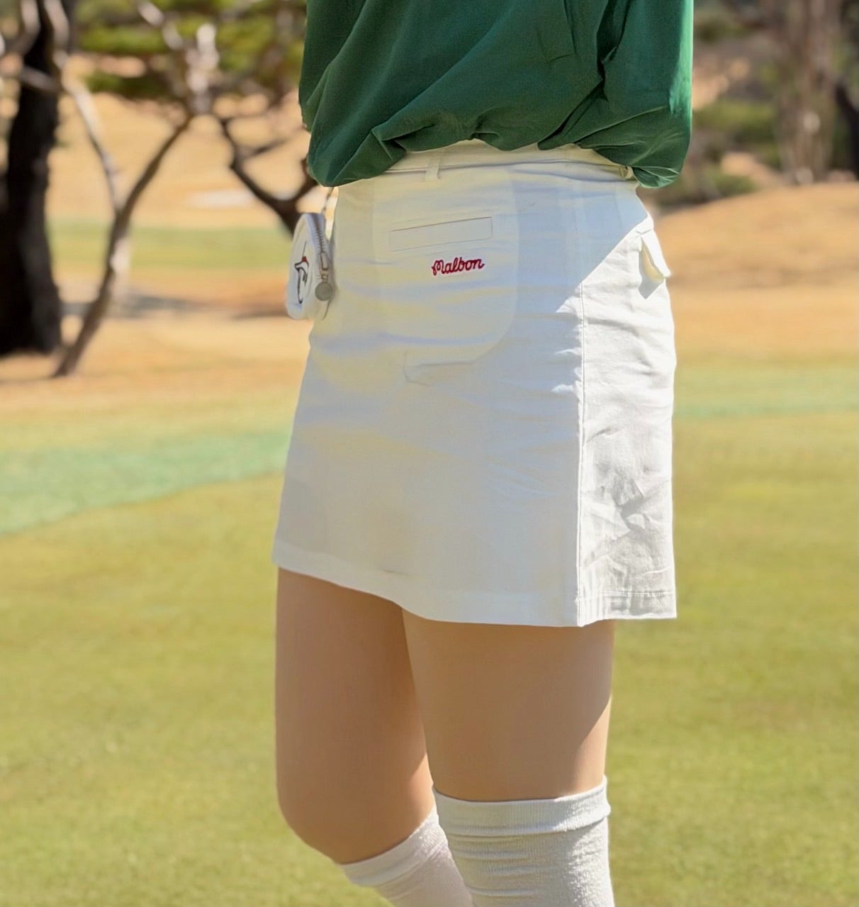말본-하의-국내배송 미니 파우치 a-line 스커트 (WHITE)
