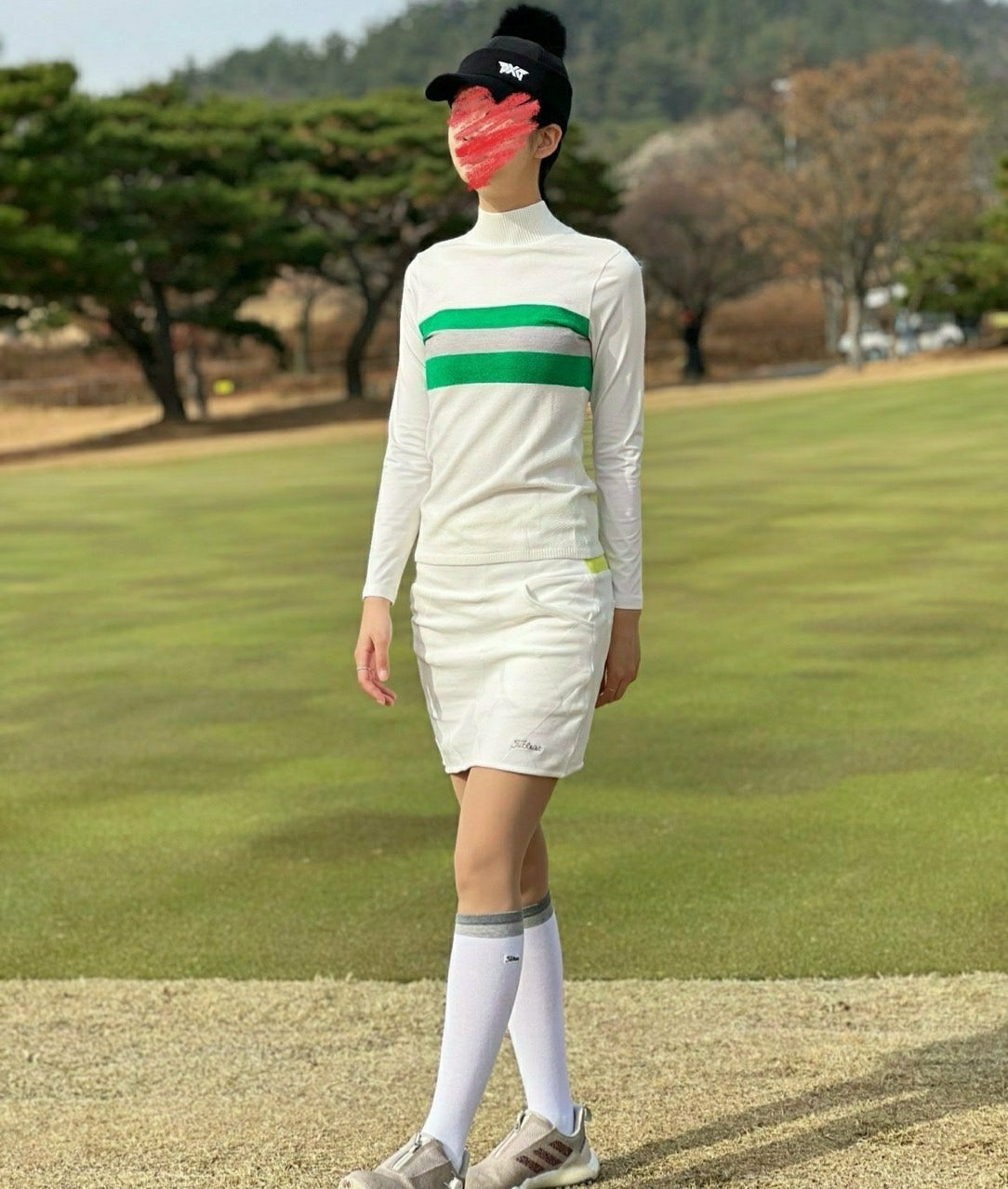 타이틀리스트-하의-국내배송 아가일패턴 스커트