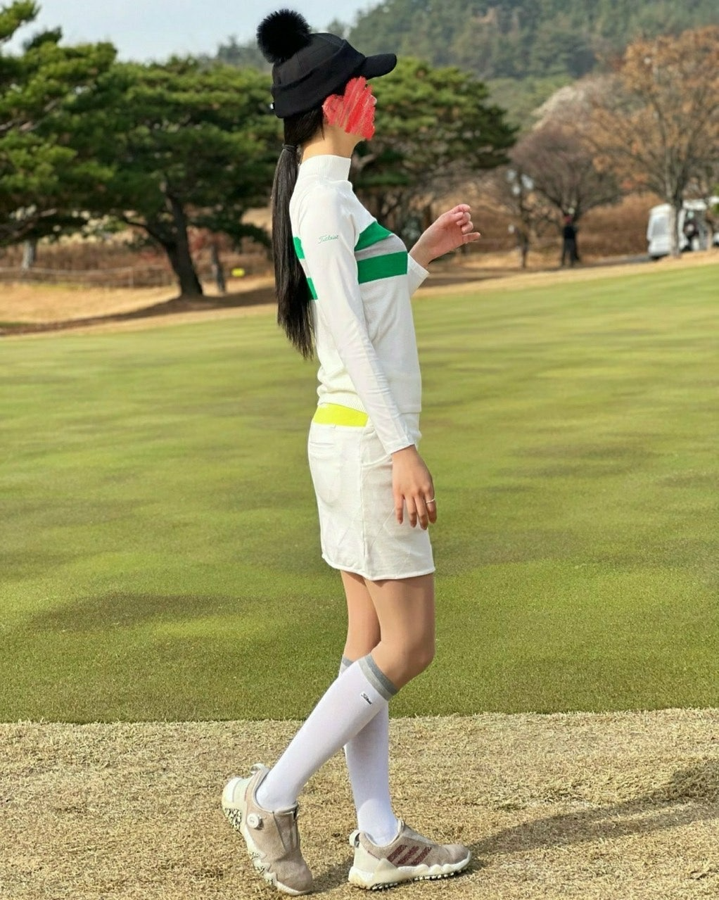 타이틀리스트-하의-국내배송 아가일패턴 스커트