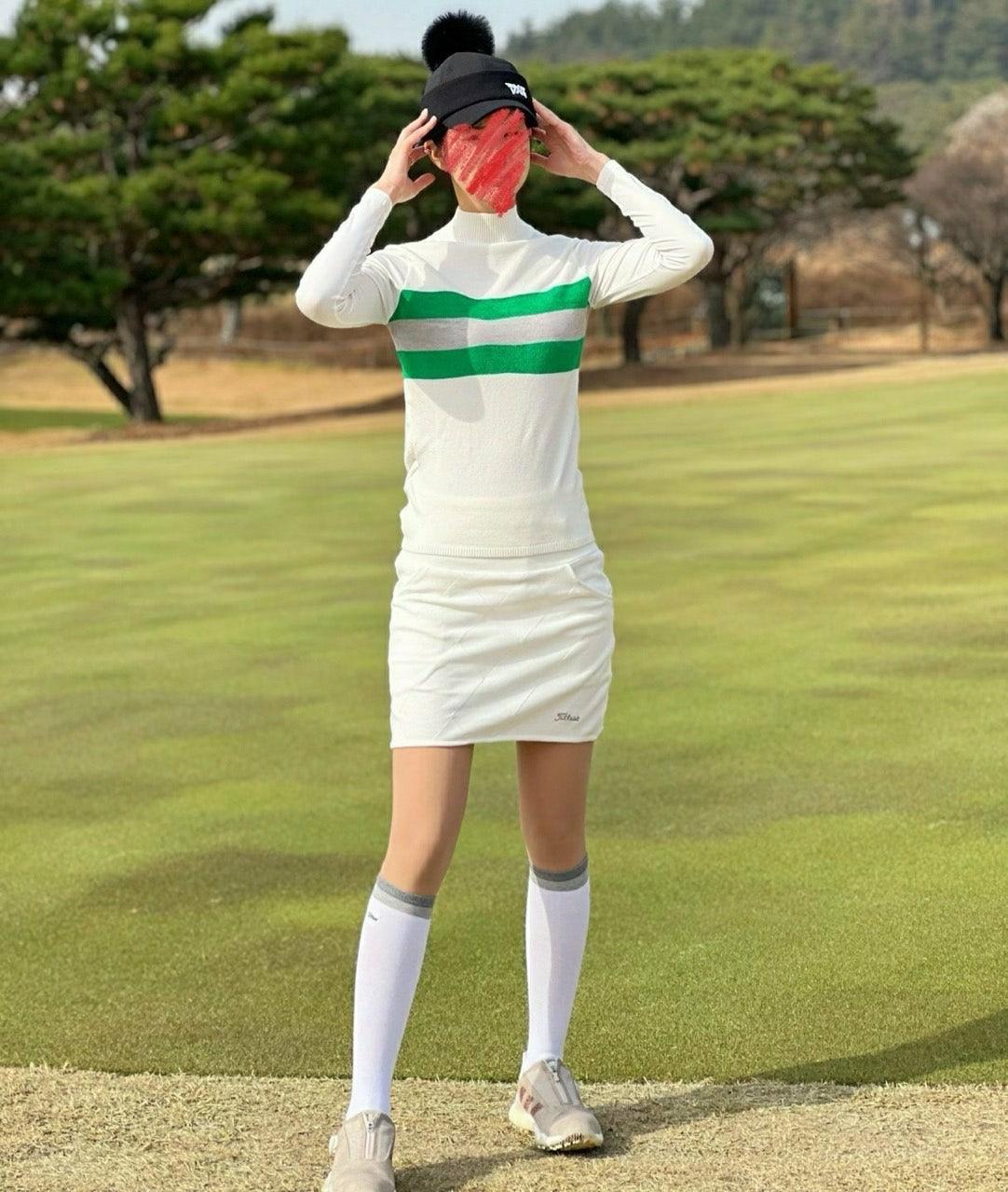 타이틀리스트-하의-국내배송 아가일패턴 스커트