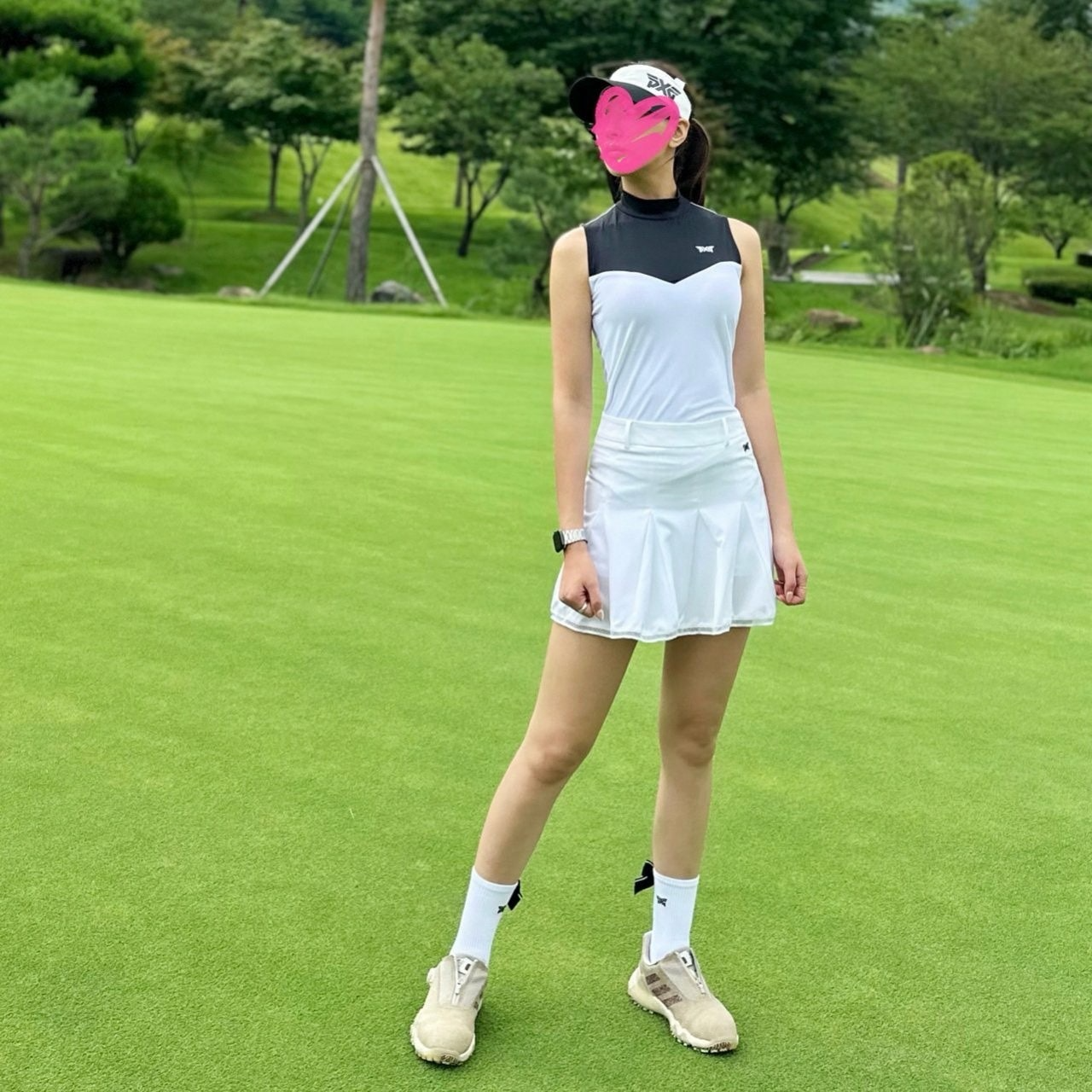 PXG-하의-국내배송 우먼 썸머 베이직 플레어 스커트 (WOMEN)