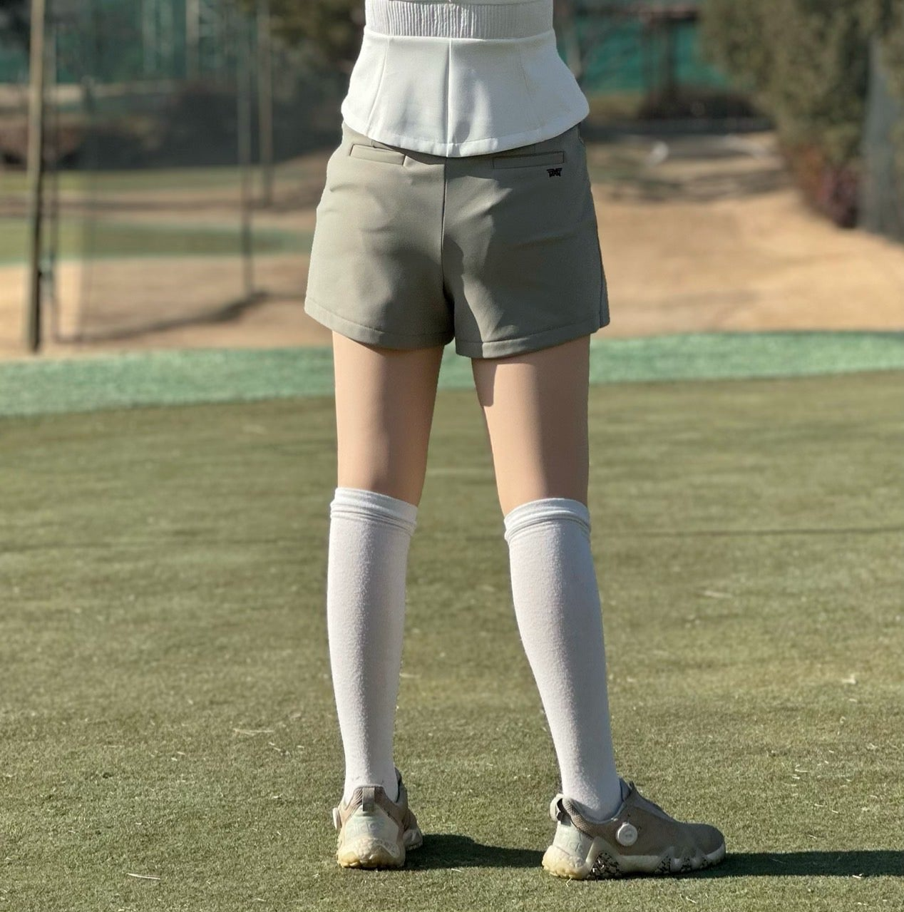 PXG-하의-국내배송 우먼 윈터 플리츠 쇼트 기모팬츠. (WOMEN)
