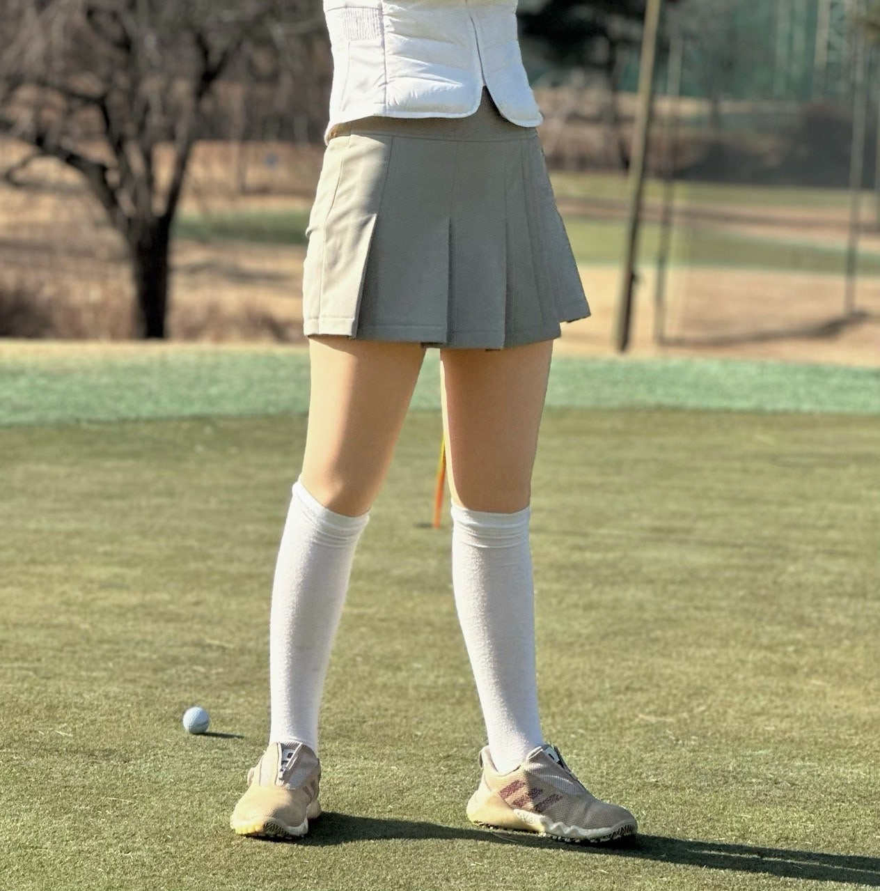PXG-하의-국내배송 우먼 윈터 플리츠 쇼트 기모팬츠. (WOMEN)