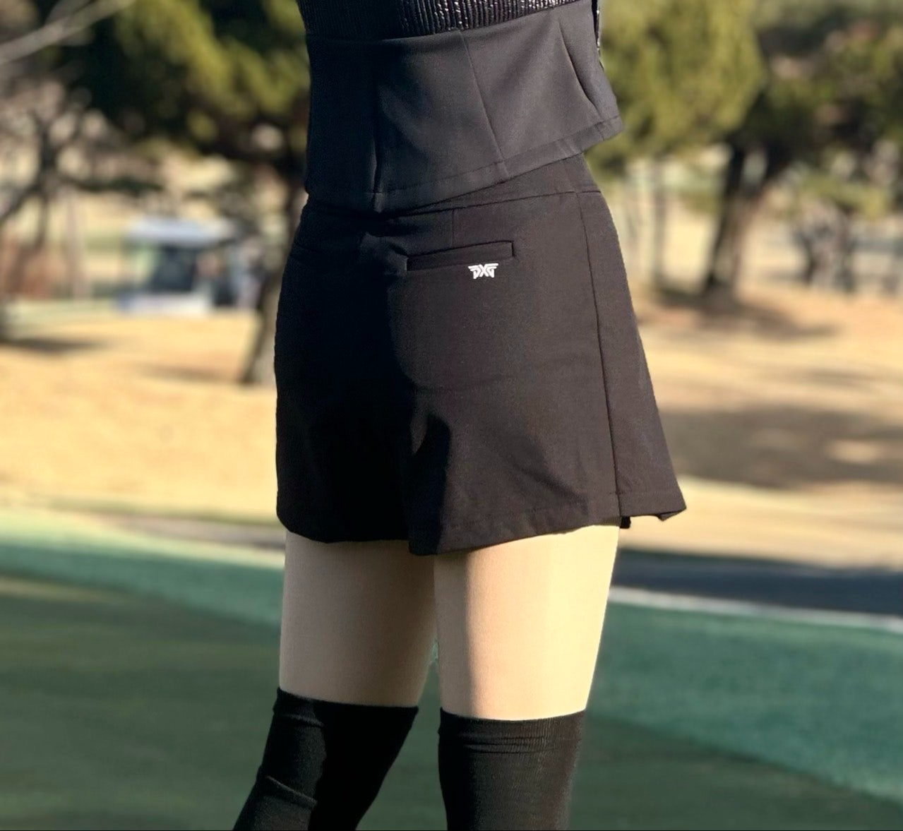 PXG-하의-국내배송 우먼 윈터 플리츠 쇼트 기모팬츠. (WOMEN)