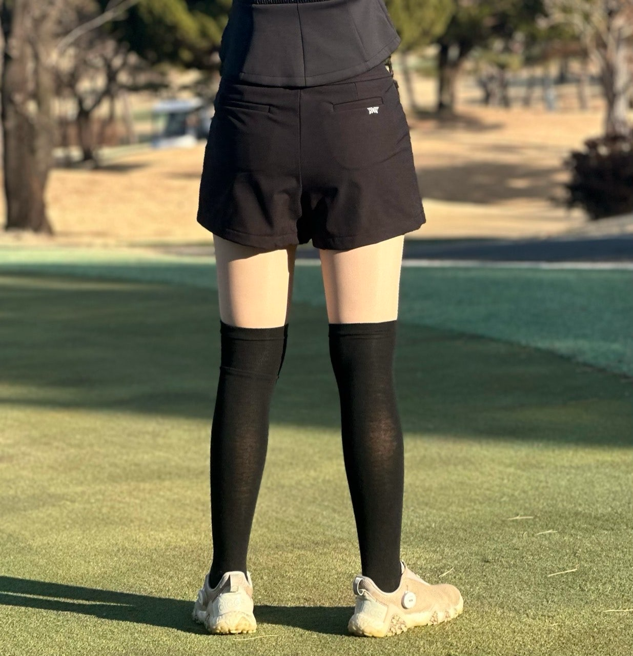 PXG-하의-국내배송 우먼 윈터 플리츠 쇼트 기모팬츠. (WOMEN)