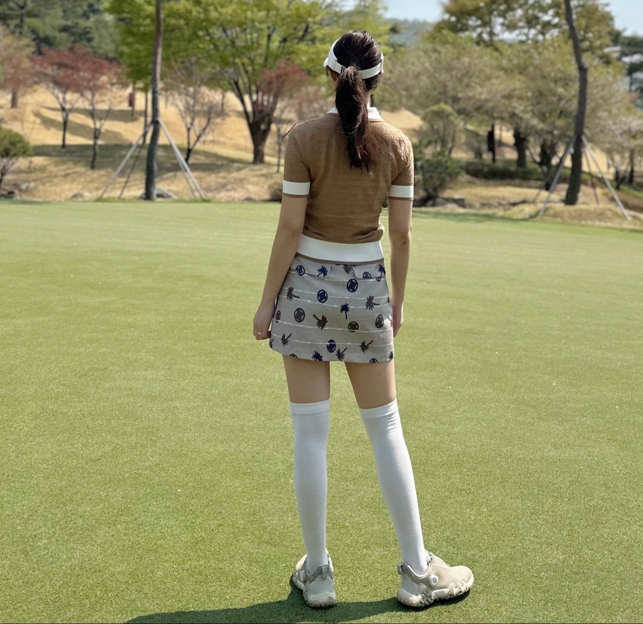 지포어-하의-국내배송 자카드 스커트 (WOMEN)