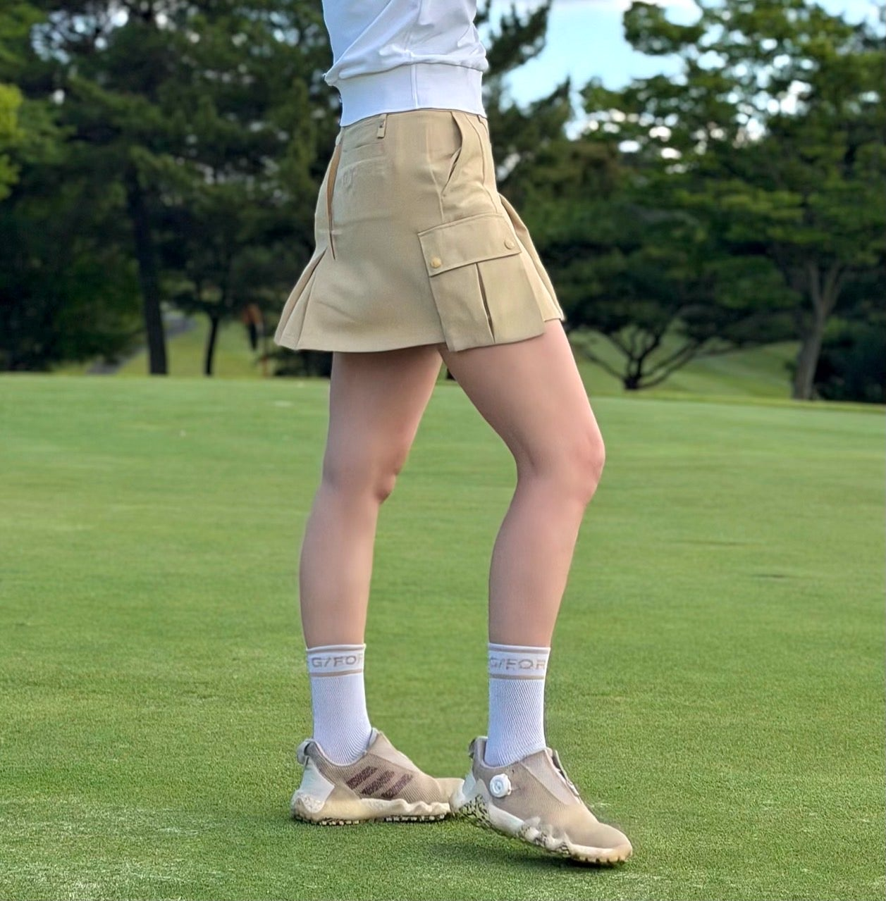 지포어-하의-국내배송 카고 포켓 스커트 (WOMAN)