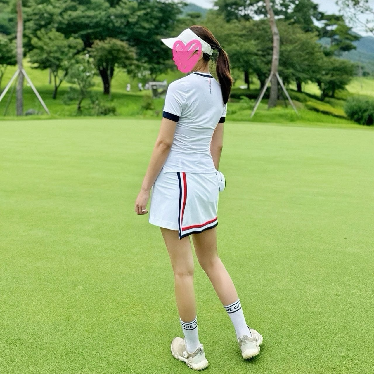 지포어-하의-국내배송 트리컬러 랩 큐럿 팬츠 스커트 (WOMAN)