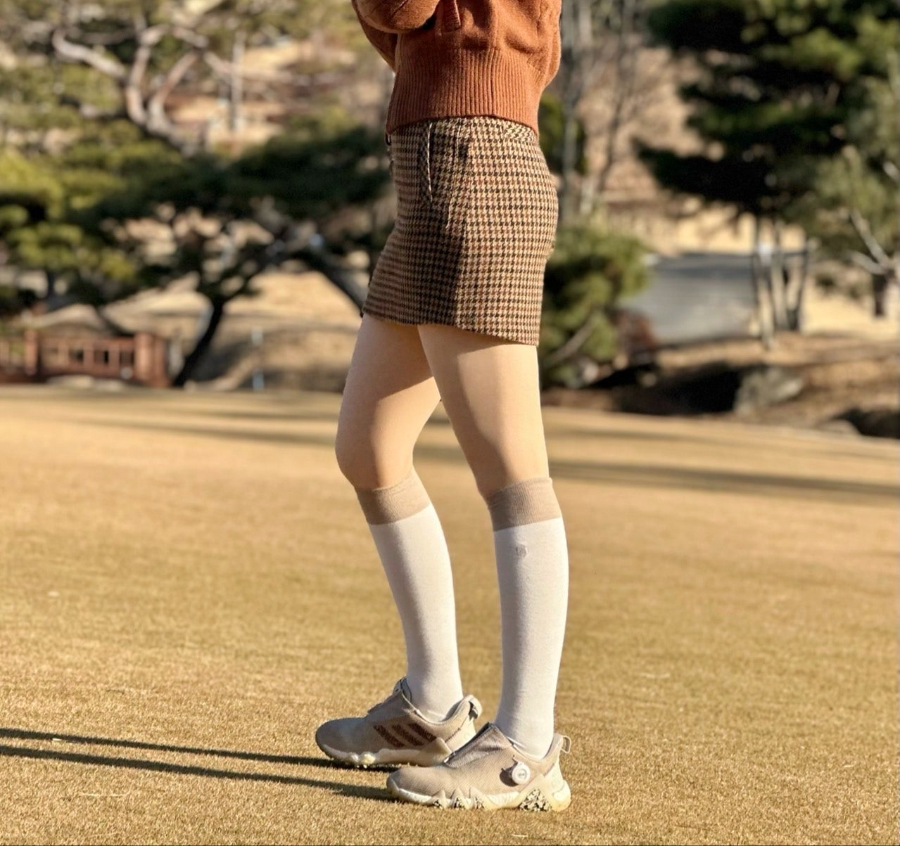 지포어-하의-국내배송 트위드 패턴 스커트 (WOMEN)