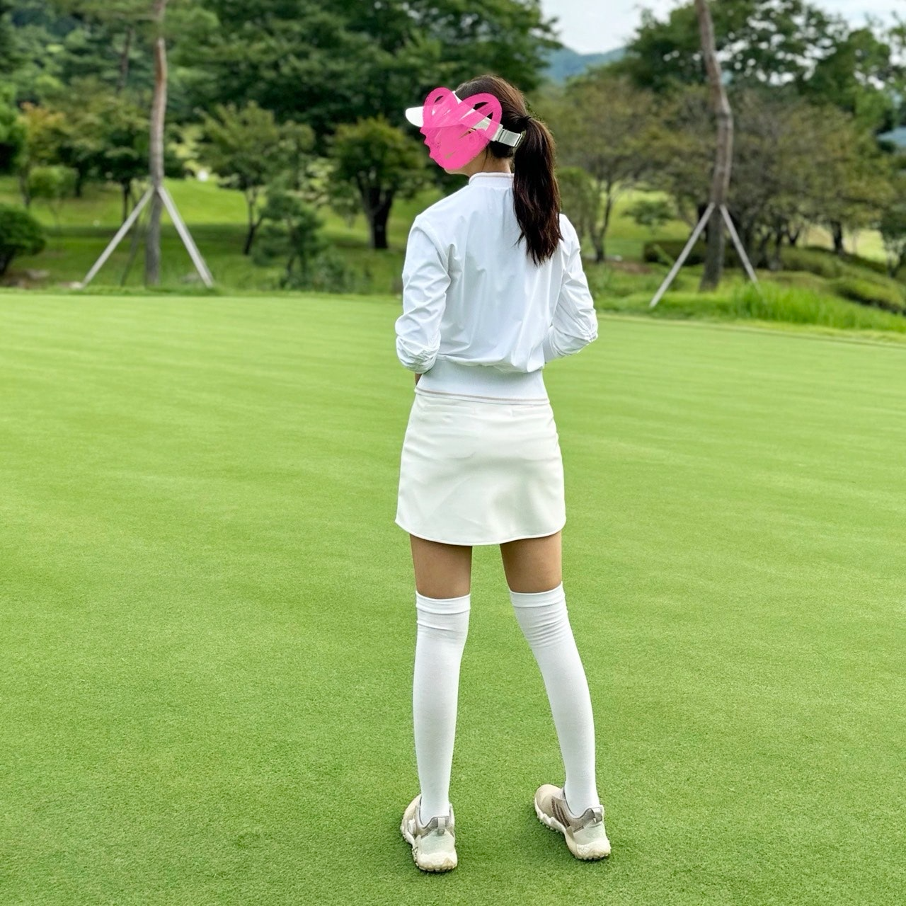 랑방-하의-국내배송 페이크 레더 패널널 랩 스커트 (WOMEN)