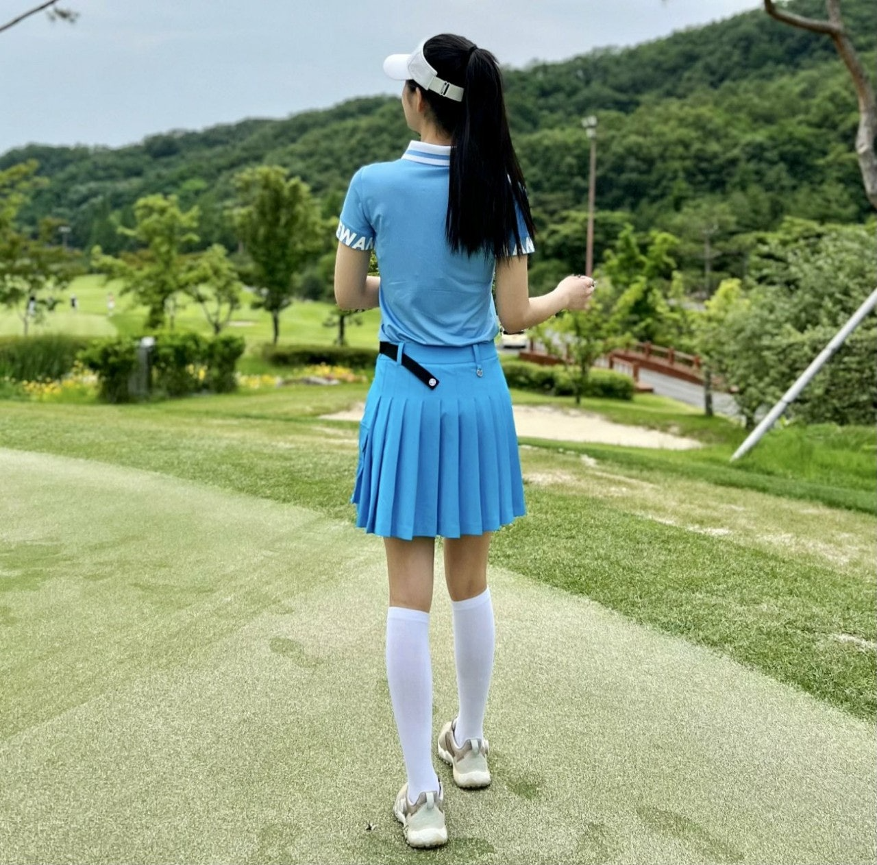 지포어-하의-국내배송 플리츠 랩 스커트 (WOMEN)