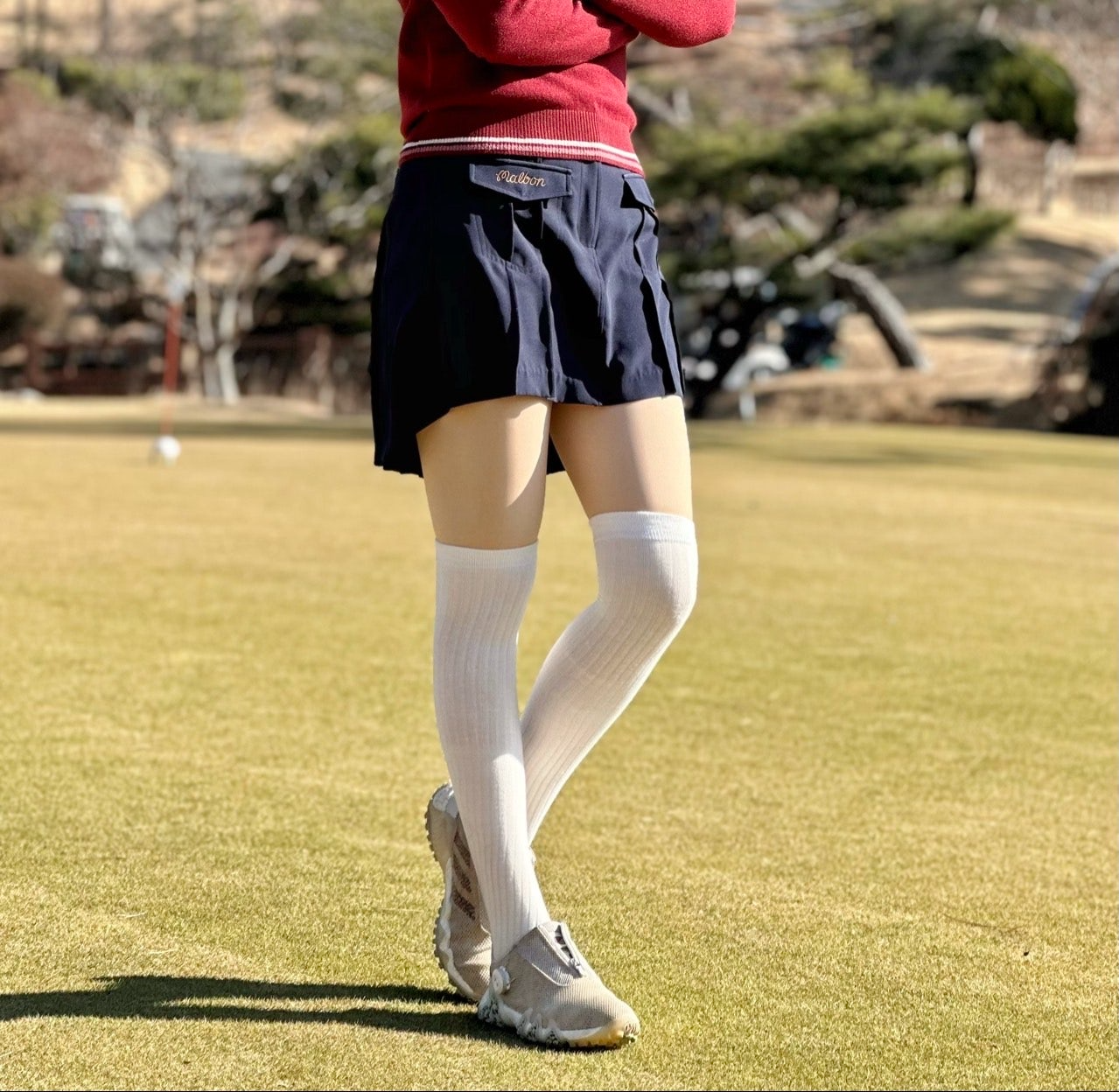 말본-하의-국내배송 플리츠 카고 스커트 (WOMEN)
