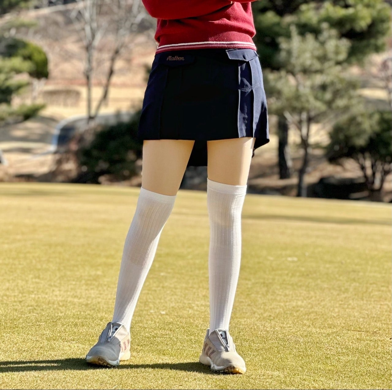 말본-하의-국내배송 플리츠 카고 스커트 (WOMEN)