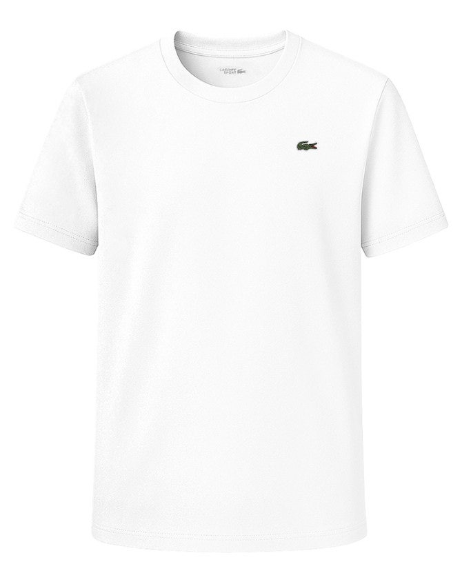 라코스테-상의-국내배송 로고패치 코튼 라운드 반팔 1+1