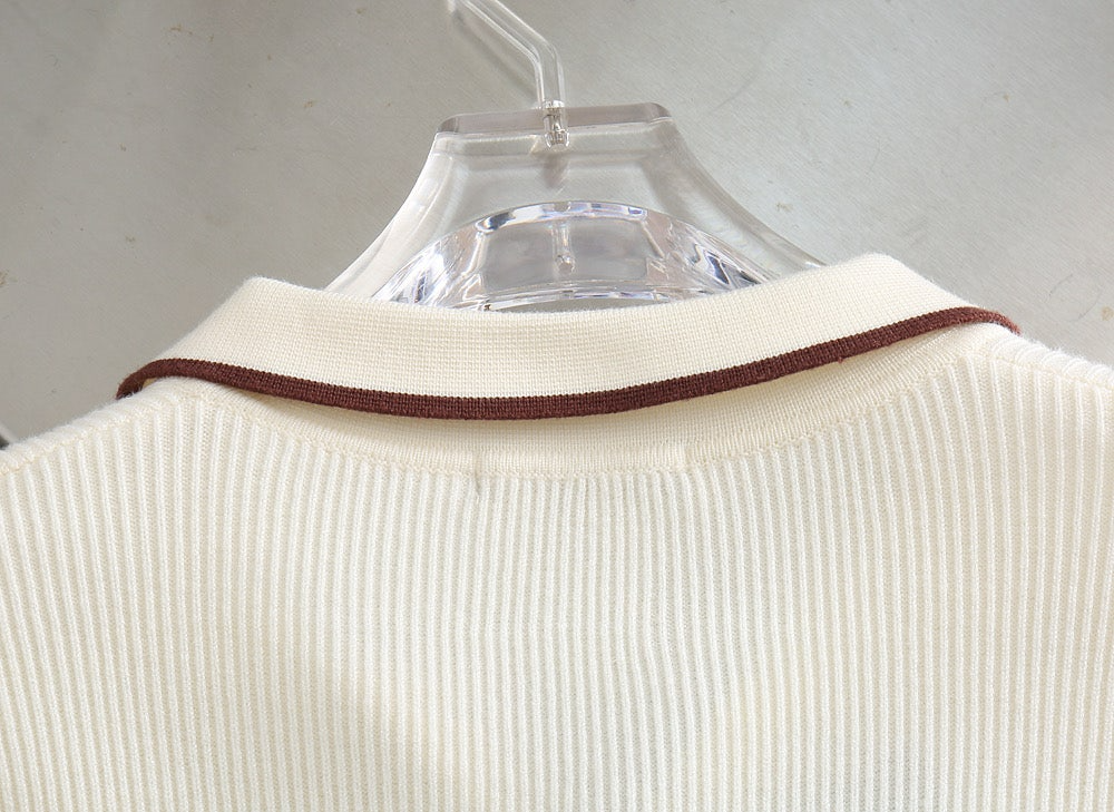 로로피아나-상의-국내배송 넥배색 노버튼 양모카라티