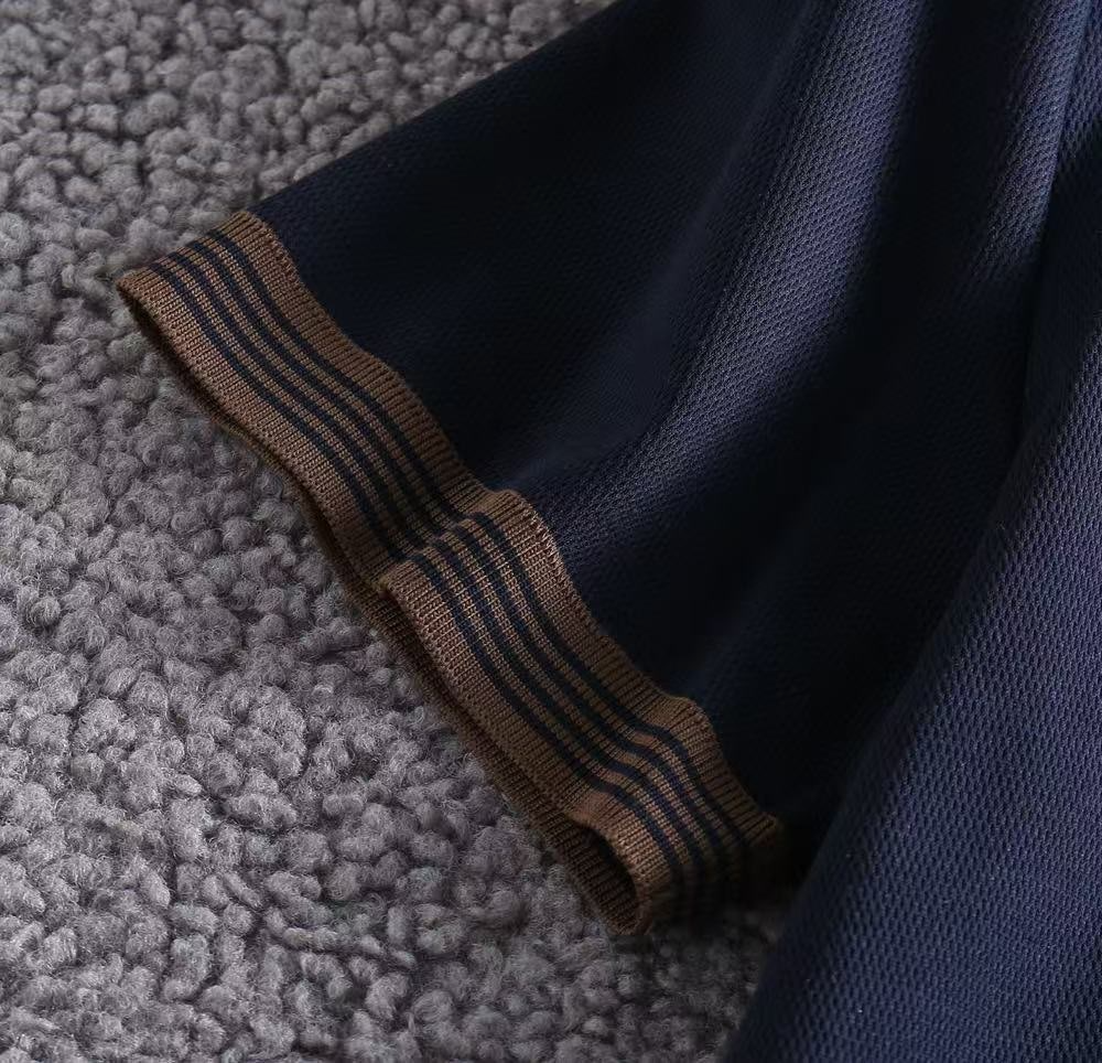 로로피아나-상의-국내배송 자수패치로고 배색시보리 코튼 카라티