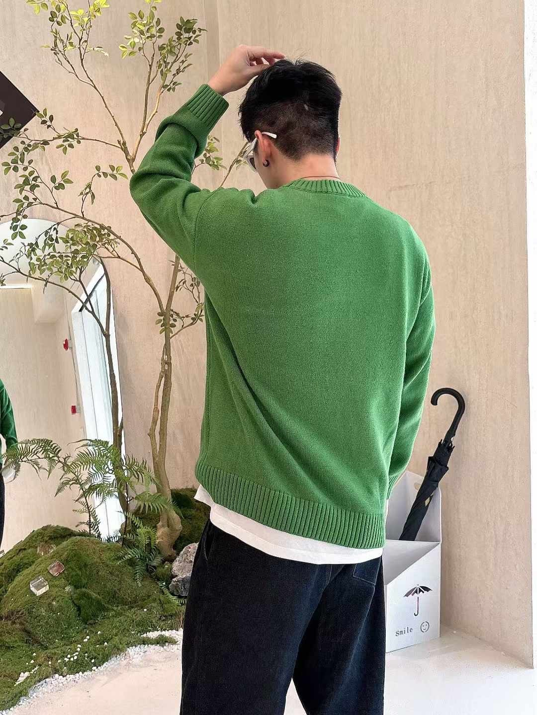 로에베-상의-국내배송 자수로고 캐시미어 양모 라운드니트