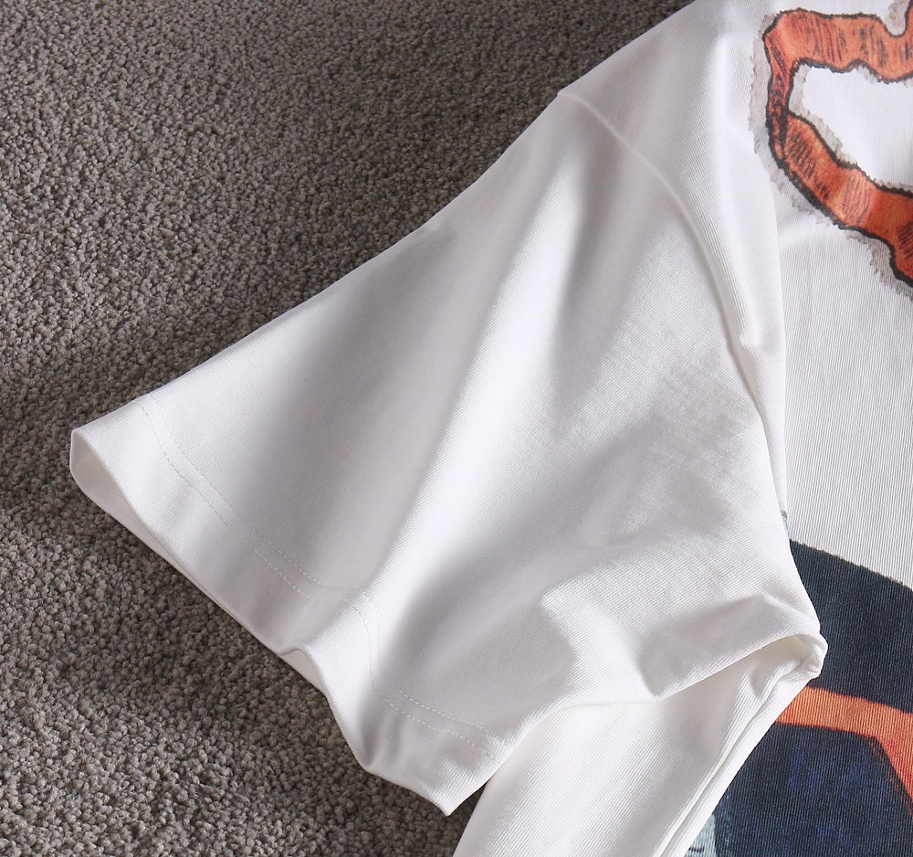 루이비통-상의-국내배송 인타르시아 그래픽 라운드 티셔츠
