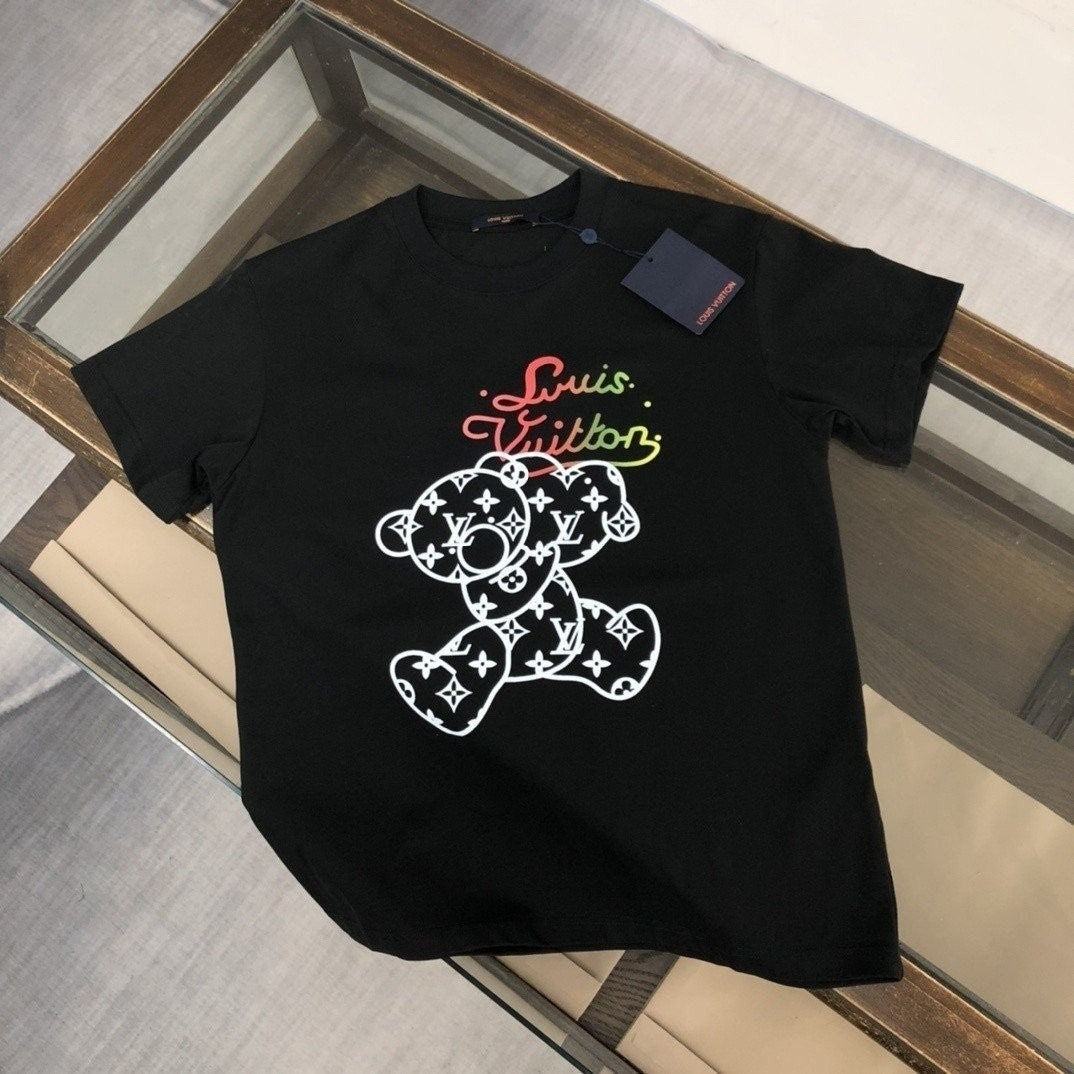 루이비통-상의-국내배송 LV logo bear 반팔티