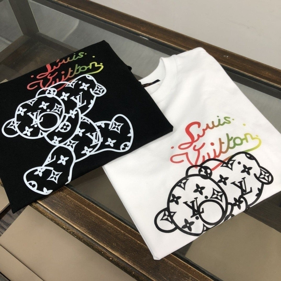 루이비통-상의-국내배송 LV logo bear 반팔티