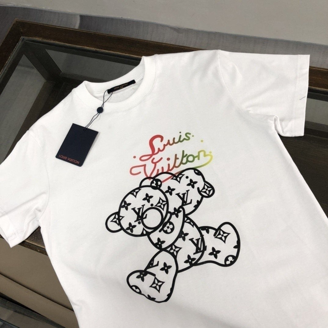 루이비통-상의-국내배송 LV logo bear 반팔티