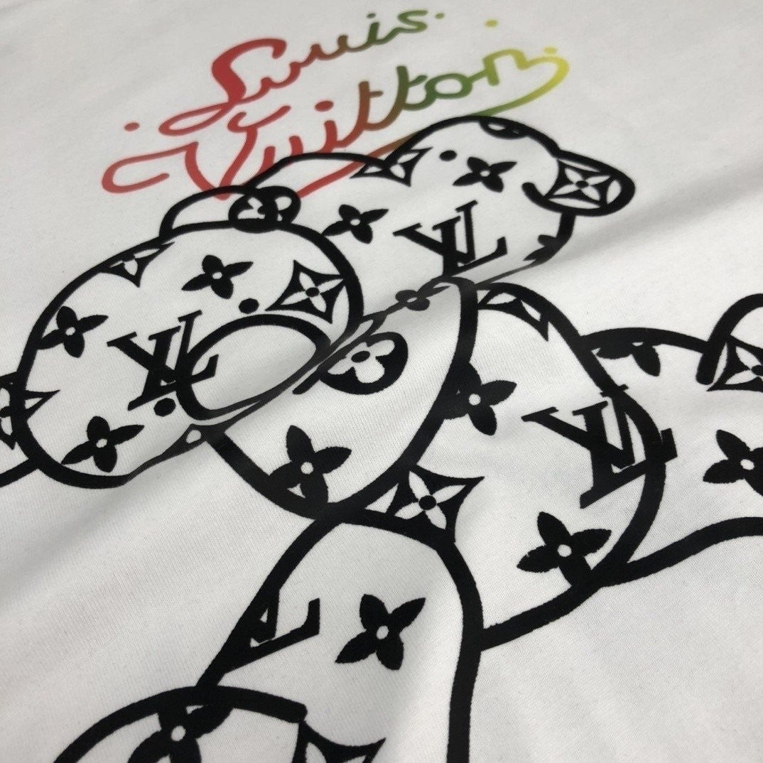 루이비통-상의-국내배송 LV logo bear 반팔티