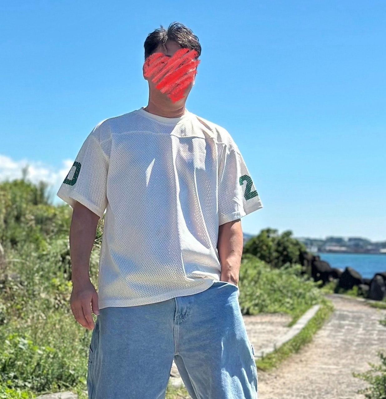 스투시-상의-국내배송 메쉬 풋볼 저지 내추럴