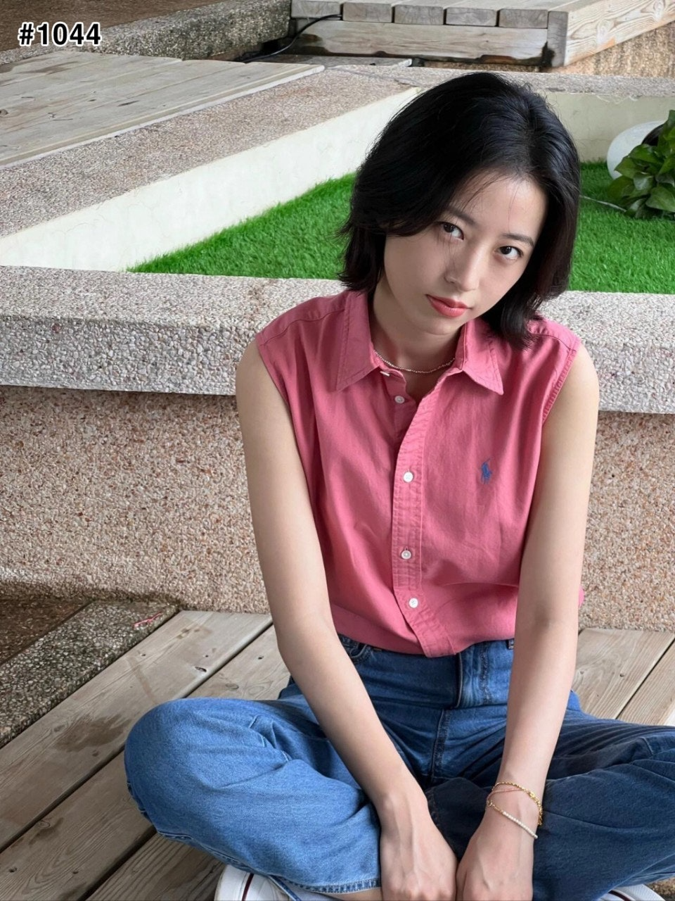 폴로랄프로렌-상의-국내배송 벨트 옥스포드 슬리브리스 셔츠드레스