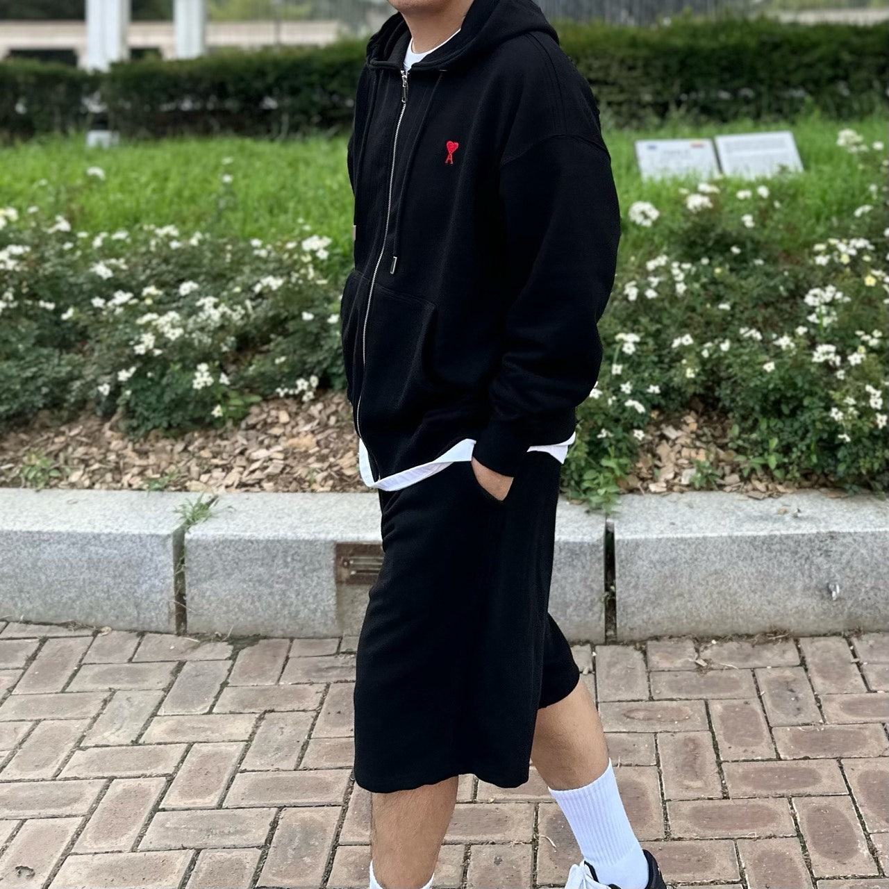 아디다스-상의-국내배송 레드 드 꾀흐 지퍼 스웨트 셔츠