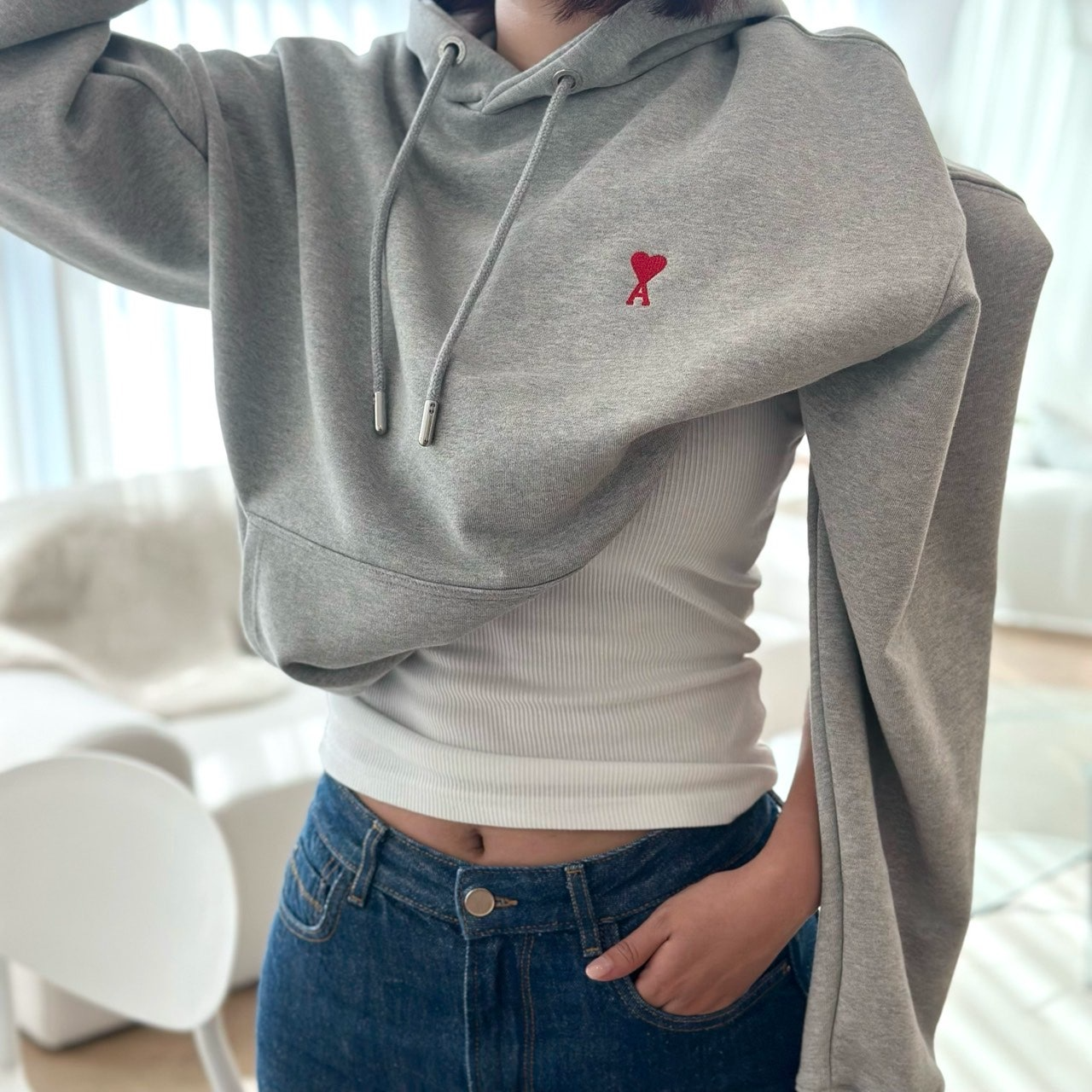 아디다스-상의-국내배송 레드 드 꾀흐 후드 스웨트 셔츠